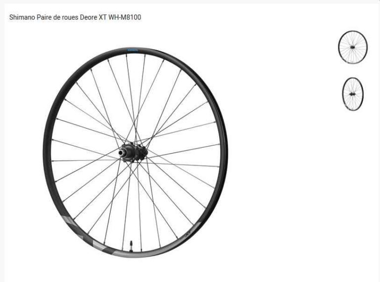 Shimano Paire de roues Deore XT WH-M8100-B 29 »