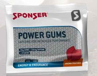 Sponser Gomme Power  (caféine, taurine, vitamines)