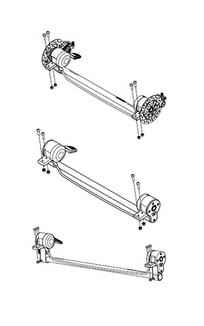Thule Jeu d’essieux complet pour remorques Lite 2 / Cross 2