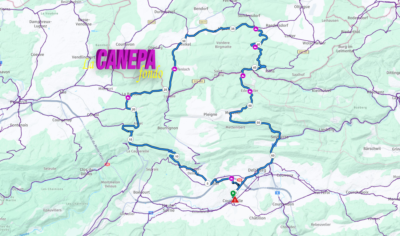 Petit parcours 65 km / 1118 m