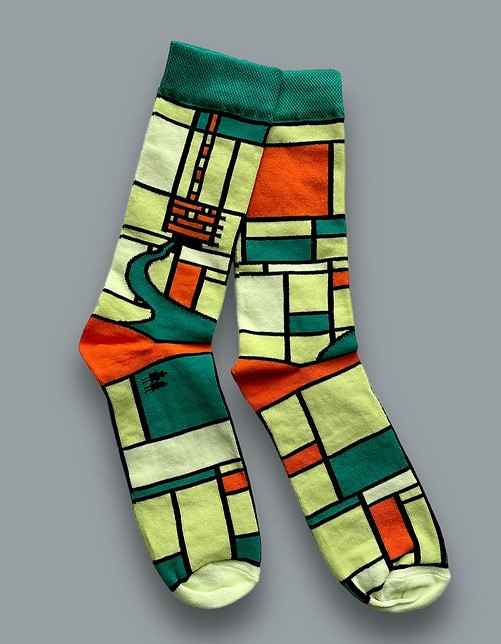 Chasseralo Chaussettes Mondrian Chass-ette