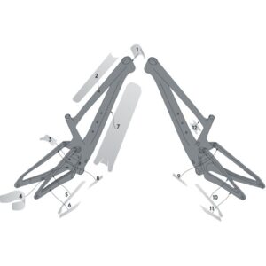 SCOTT Kit de protection Spark Carbone matt – clear matt