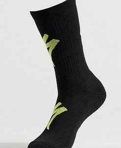 Specialized Chaussettes TECHNO VTT TALL – black/hyper green