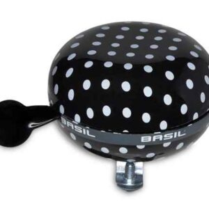 BASIL Sonnette Polkadot diam 80mm – noir/blanc