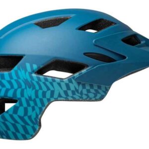 BELL Casque Sidetrack Child – matte blue wavy checks