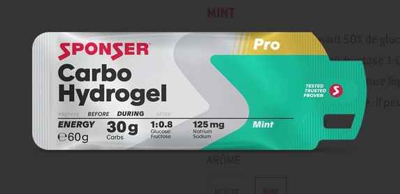 Sponser Carbo hydrogel (60gr) mint