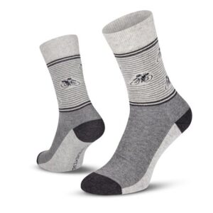 Le Patron Chaussettes Vintage Cyclist – grey melange