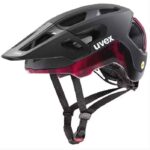 Uvex Casque React MIPS – black/ruby red