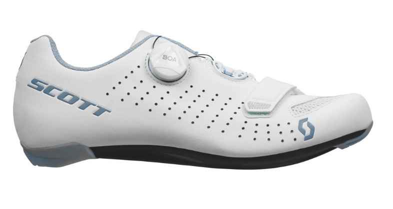 SCOTT Chaussures route dame Comp BOA – matt white/light blue
