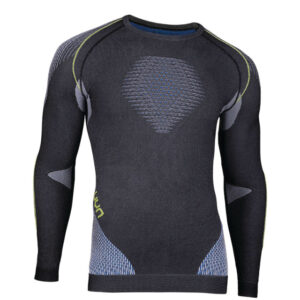 UYN Sous-vêt. homme lg.manches EVOLUTYON – antrac mélang/blue/Yellow