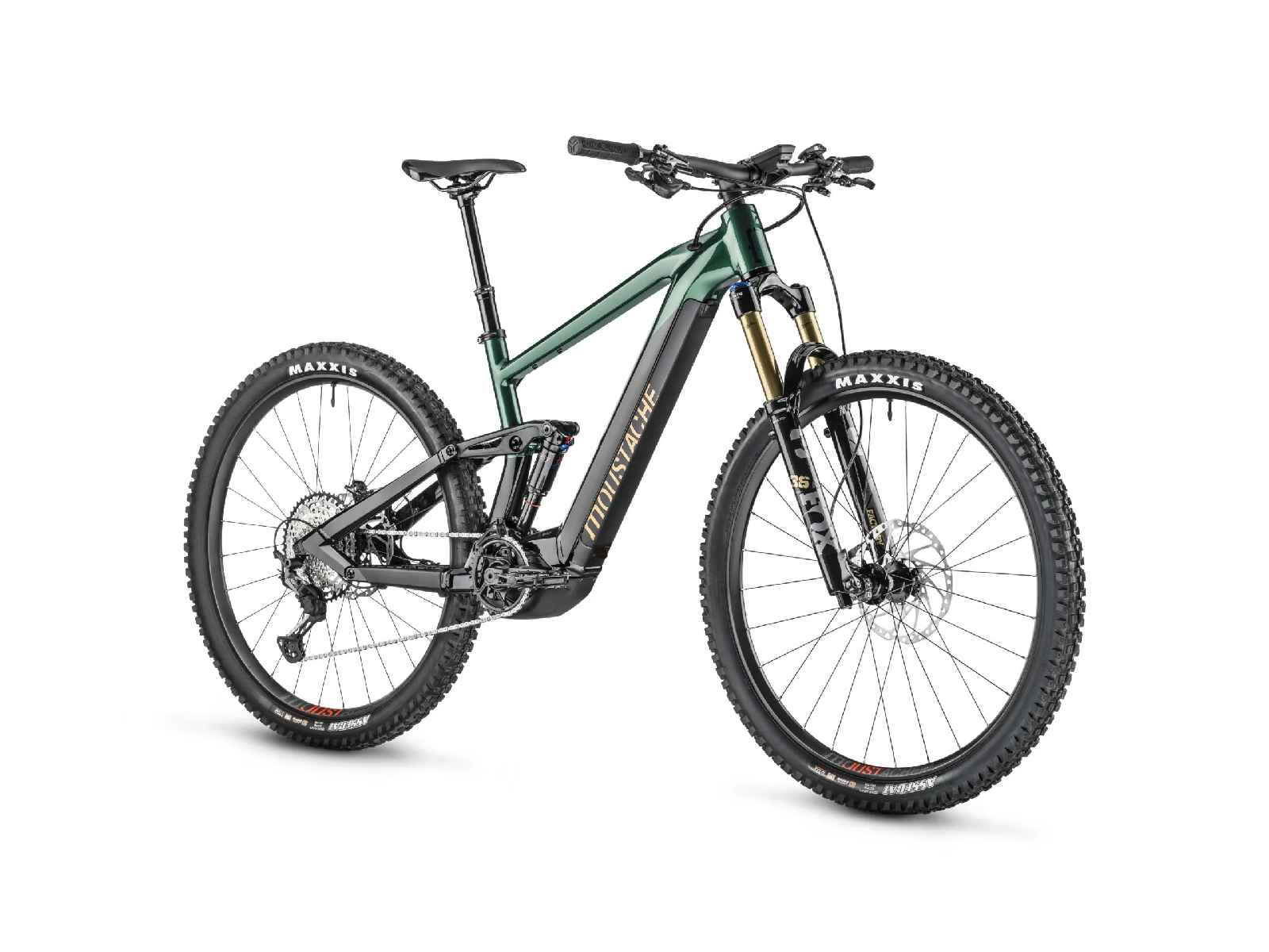 Moustache Trail 9 (750Wh/Fox facto/Kiox/12v) – vert/noir
