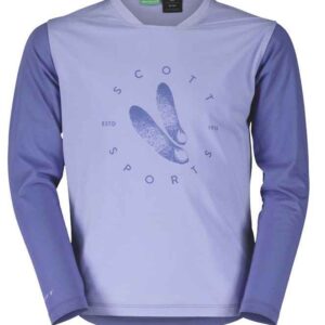 SCOTT Maillot lg enfant Trail Flow 20 DRI LS – moon blue/dream blue