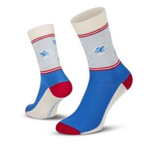 Le Patron Chaussettes Vintage Cyclist – riviera blue