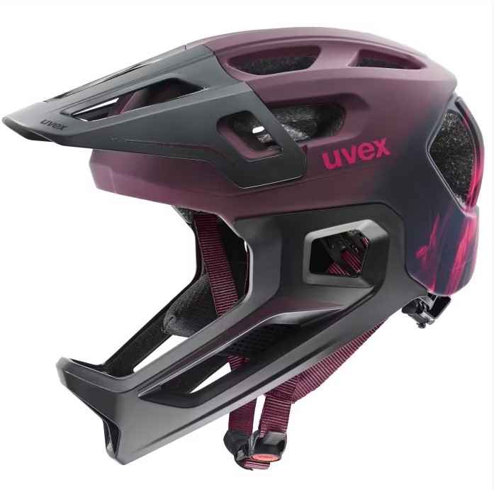 Uvex Casque intégral react jr fullface – cranberry matt