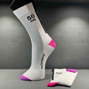 TO FIT COMPANY Chaussettes 50 ans Joliat Cycles – blanc