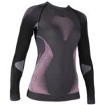 UYN Sous-vêt. dame lg. manches EVOLUTYON – anthracite melange/raspberry/purple