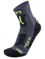 UYN Chaussettes homme MTB – anthracite/yellow fluo