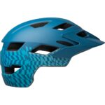 BELL Casque Sidetrack Youth MIPS – matte blue wavy checks
