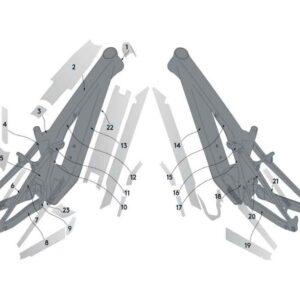 SCOTT Kit de protection Patron Carbon matt – clear gloss