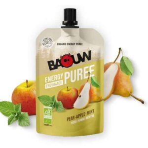 Baouw Purée énergétique Bio (90gr) – poire pomme menthe