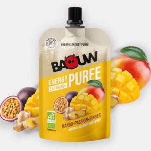 Baouw Purée énergétique Bio (90gr) – mangue passion gingembre