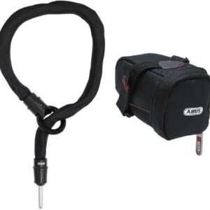 ABUS Chaîne en boucle Adaptor Chain IVY 6KS/100 avec sacoche de selle ST5950 noir
