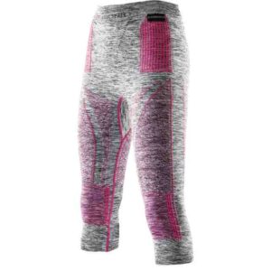 X-Bionic Sous vêt dame accumulator Evo pant medium 3/4 – light grey melange/rasperry
